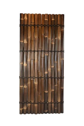 Bamboescherm zwart half rond 200x90cm, Tuin en Terras, Verzenden, Nieuw