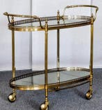 Serveerwagen - Messing - Elegante DEKOWAGEN, Antiek en Kunst