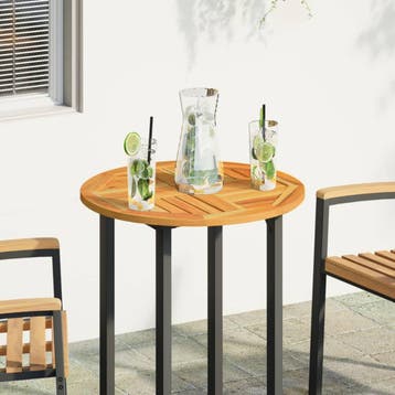 vidaXL Tafelblad rond Ø 60x2 cm massief acaciahout, Huis en Inrichting, Verzenden, Nieuw