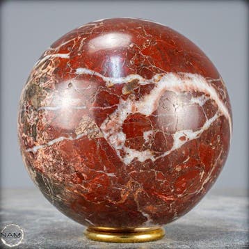 Natuurlijk zeldzame rode jaspis-kwarts Sphere, Himalaya-