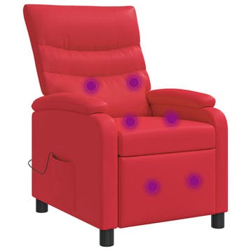 vidaXL Massage Relaxstoel Rood Kunstleer, Verzenden, Nieuw