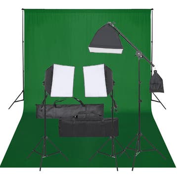vidaXL Fotostudioset met verlichtingsset en achtergrond, Verzenden, Nieuw