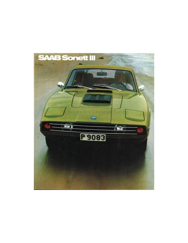 1971 SAAB SONETT BROCHURE ENGELS (USA), Livres, Autos | Brochures & Magazines, Enlèvement ou Envoi