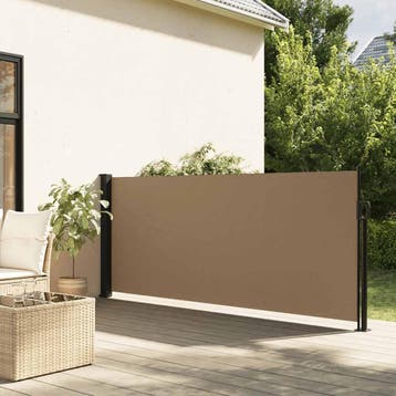 vidaXL Windscherm uittrekbaar 120x500 cm taupe, Tuin en Terras, Verzenden, Nieuw