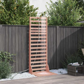 vidaXL Buitendouche 225 cm Massief Douglas Hout en RVS, Verzenden, Nieuw