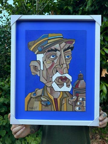 Aket Kubic (1989) - Le Buveur, 50x40CM