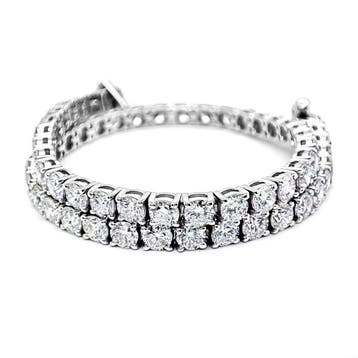 Armband - 14 karaat Witgoud - 5.43ct. tw. Diamant