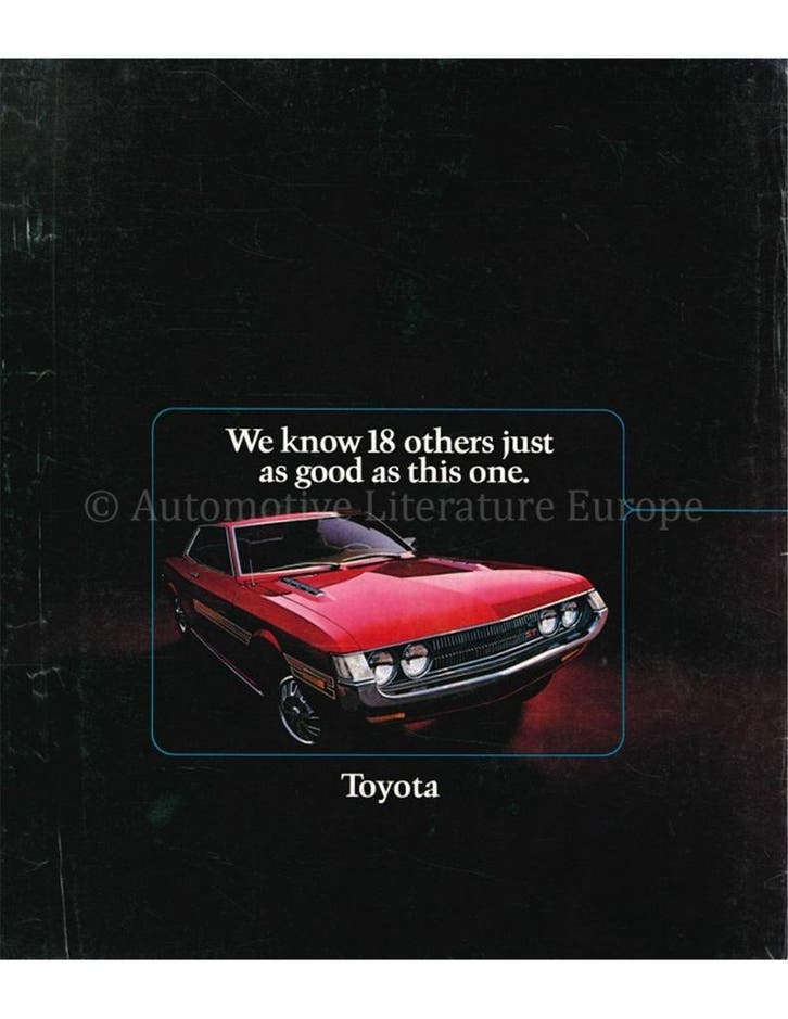 1972 TOYOTA PROGRAMMA BROCHURE ENG (USA), Livres, Autos | Brochures & Magazines