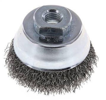 Brosse à godet 65 mm (M 14X2) Fil dacier 0.35 mm (ondulé), Bricolage & Construction, Verzenden