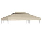 vidaXL Vervangend tentdoek prieel 310 g/m² 3x4 m beige, Verzenden