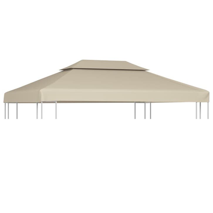 vidaXL Vervangend tentdoek prieel 310 g/m² 3x4 m beige, Jardin & Terrasse, Tonnelles, Envoi