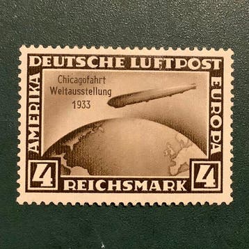 Duitse Rijk 1933 - 4 Mark Chicagofarth - MH - Michel 498, Postzegels en Munten, Gestempeld