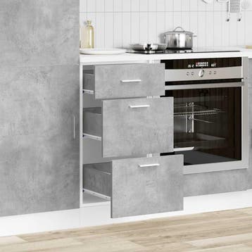 vidaXL Onderkast Lyon 40x46x81,5 cm bewerkt hout betongrijs, Verzenden