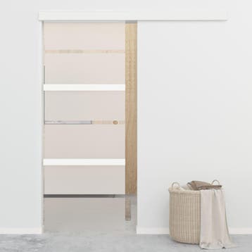 vidaXL Schuifdeur met zachte stops 76x205 cm ESG-glas en, Doe-het-zelf en Bouw, Verzenden, Nieuw
