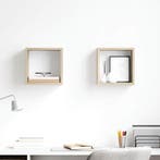 vidaXL Wandschappen kubus 2 st 26x15x26 cm sonoma, Verzenden, Nieuw