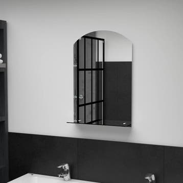 vidaXL Wandspiegel met schap 40x60 cm gehard glas, Huis en Inrichting, Verzenden, Nieuw