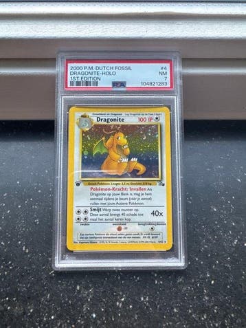 Pokémon - 1 Graded card - Dracolosse 4 Première édition,