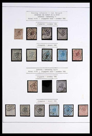 Belgique 1865/1938 - Collection belge ancienne, incluant des, Timbres & Monnaies