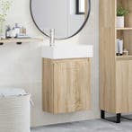 vidaXL Badkamermeubel met kraan Sonoma Eiken 45,5 x 25,5 x, Verzenden, Nieuw