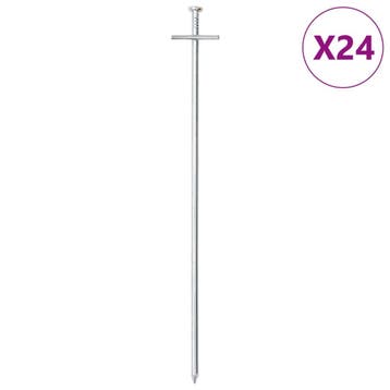 vidaXL Tentharingen 24 st Ø6 mm 29,5 cm gegalvaniseerd staal, Verzenden