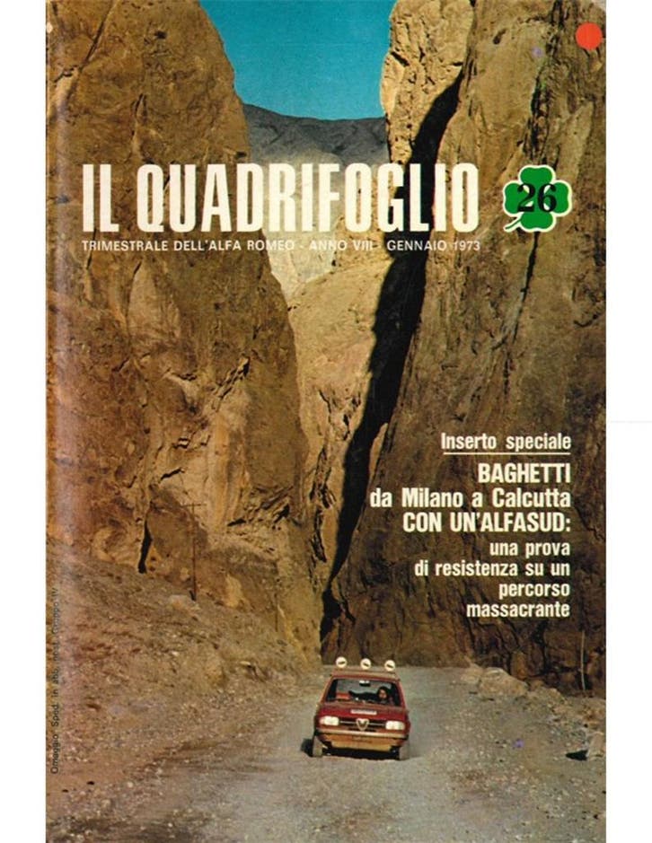 1973 ALFA ROMEO IL QUADRIFOGLIO MAGAZINE 26 ITALIAANS, Boeken, Auto's | Folders en Tijdschriften