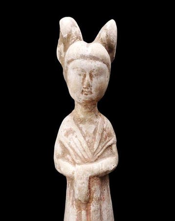Oud-Chinees Keramiek - Dame de cour - Mingqi - Tang-dynastie