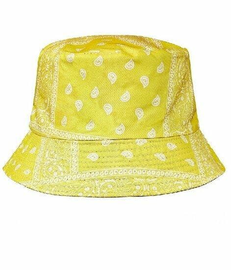 Bucket Hat Hoedje – Paisley Patroon – One Size – Geel, Kleding | Dames, Hoeden en Petten