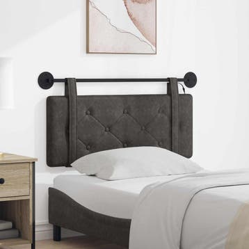 vidaXL Hangend hoofdbord Zwart Antiek PU, Huis en Inrichting, Slaapkamer | Bedden, Verzenden, Nieuw