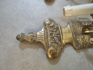 Applique murale - bronze doré, Antiquités & Art