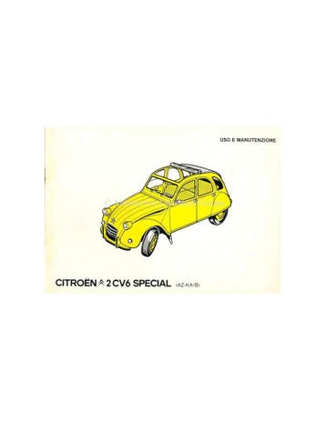 1985 CITROEN 2CV6 SPECIAL INSTRUCTIEBOEKJE ITALIAANS