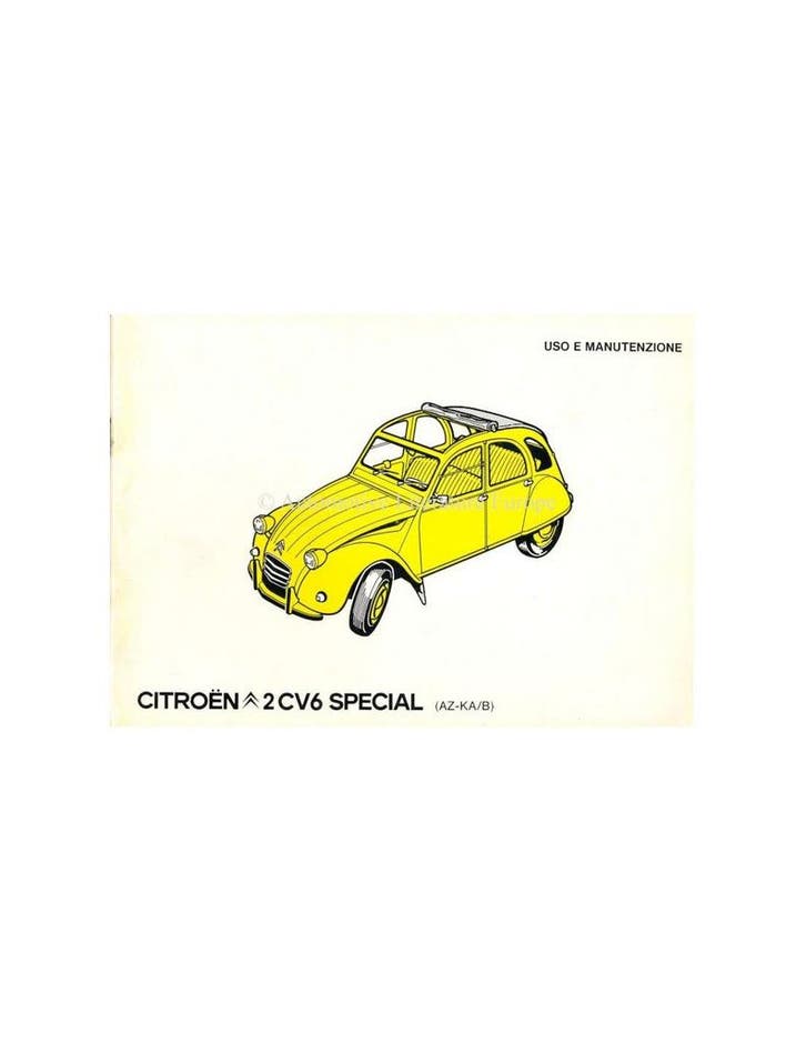 1985 CITROEN 2CV6 SPECIAL INSTRUCTIEBOEKJE ITALIAANS, Autos : Divers, Modes d'emploi & Notices d'utilisation