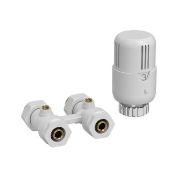 Belrad H-Blok recht radiatoraansluitset vloeraansluiting set, Doe-het-zelf en Bouw, Verwarming en Radiatoren, Verzenden, Nieuw