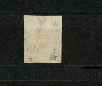 Zwitserland 1850 - 2½ Rp. zwart en rood op wit ORTS-POST,, Gestempeld