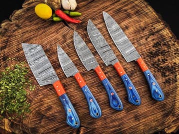 Keukenmes - Kitchen knife set - U 139 - Staal, Hout,