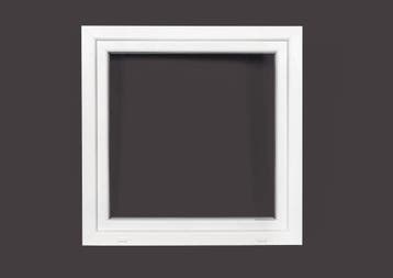 PVC raam draaikiep b100xh100 cm Wit, Ophalen of Verzenden, Gevelraam of Ruit