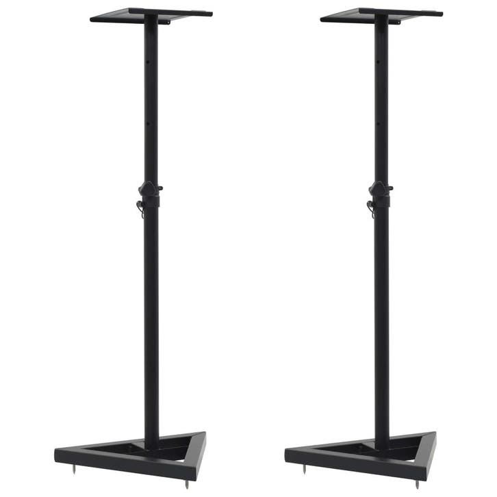 vidaXL Monitorspeakerstandaards 2 st staal zwart, Audio, Tv en Foto, Luidsprekerboxen, Nieuw, Verzenden
