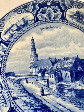 Westraven, Utrecht - Bord (12) - Aardewerk - Delft Blue