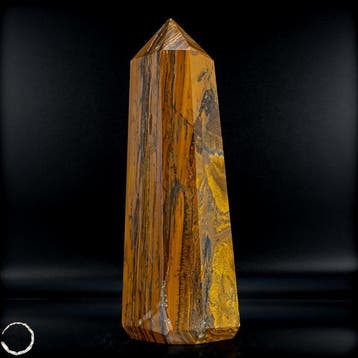 Krachtige tijgeroog-obelisk – Natuurlijke elegantie uit