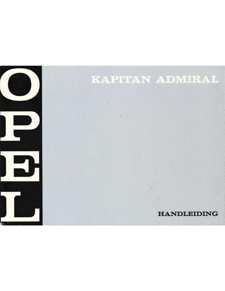 1969 OPEL KAPITÄN ADMIRAL INSTRUCTIEBOEKJE NEDERLANDS, Autos : Divers, Modes d'emploi & Notices d'utilisation