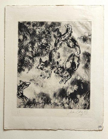 Marc Chagall (1887-1985) - Le Renard ayant la queue coupée,