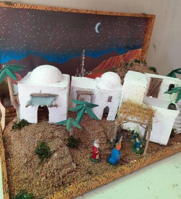 Crèche - Bois, Papier