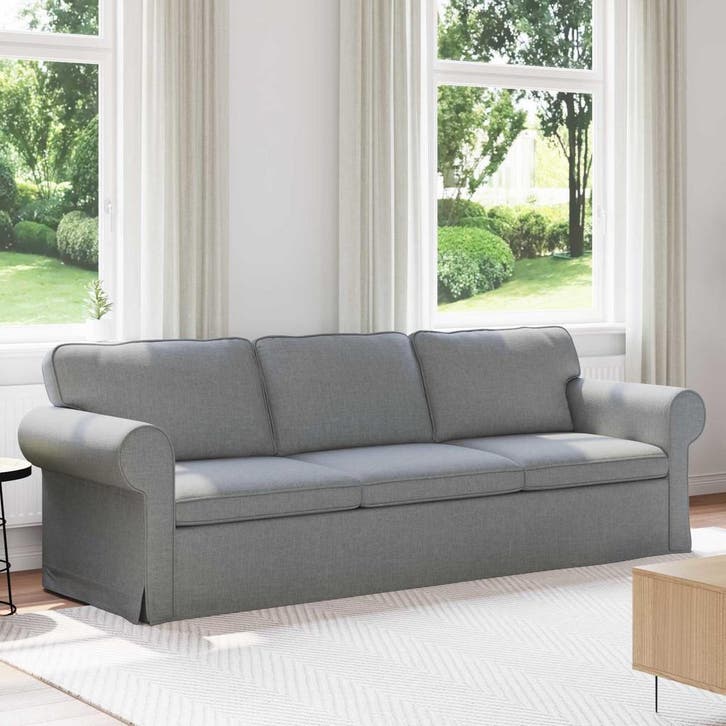 vidaXL bank / zetel Lichtgrijs 245 x 82 x 80 cm Stof, Maison & Meubles, Canapés | Salons, Envoi