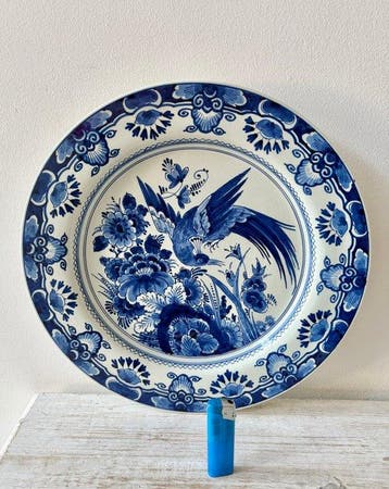 De Porceleyne Fles, Delft - Wandbord - Motiv: Pfau -