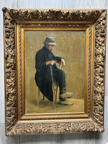 Henry Litt (1898-1984) - Denkende boer op klompen