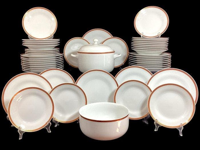 Richard Ginori - Tafelservies voor 12 (50) - Porselein, Antiek en Kunst, Antiek | Meubels | Tafels