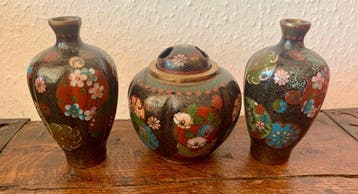 Koro Japón - Emaille - Japan - Meiji periode (1868-1912), Antiek en Kunst