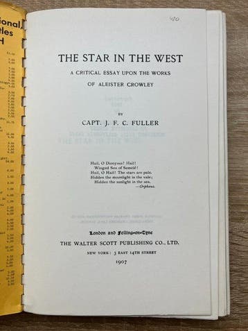 J.F.C. Fuller - The Star in the West a critical essay upon