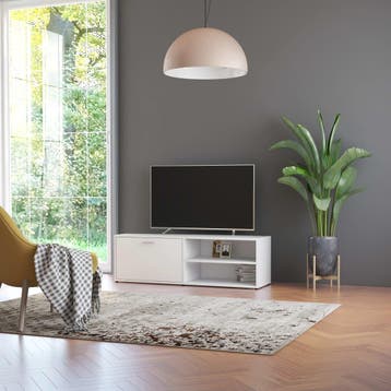 vidaXL Tv-meubel 120x34x37 cm bewerkt hout wit, Verzenden, Nieuw