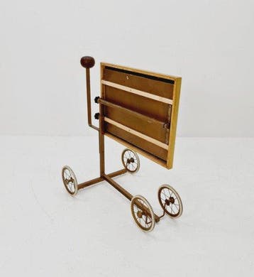 Serveerwagen - Metaal, Hout, Messing, Glas