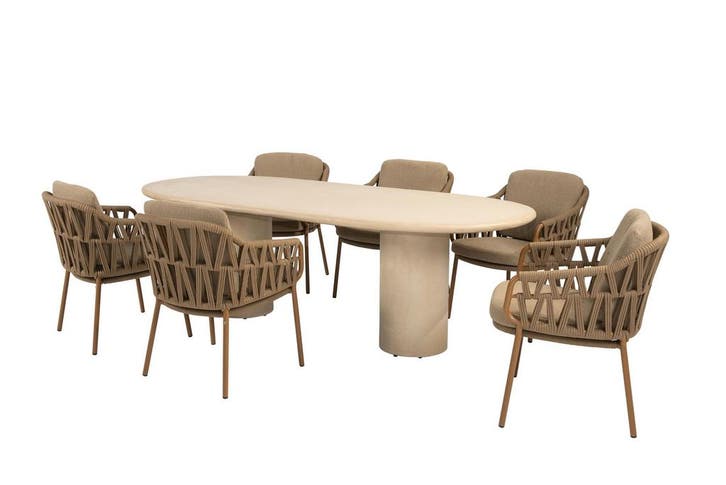 4 Seasons Outdoor Biarritz tuinset met Hampton tafel 240 cm, Jardin & Terrasse, Ensembles de jardin